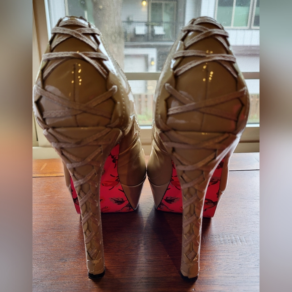 Betsey Johnson Corset-Back Dita Heels